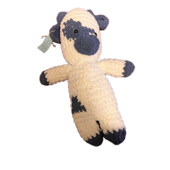 Other - Gray and White Crocheted cow